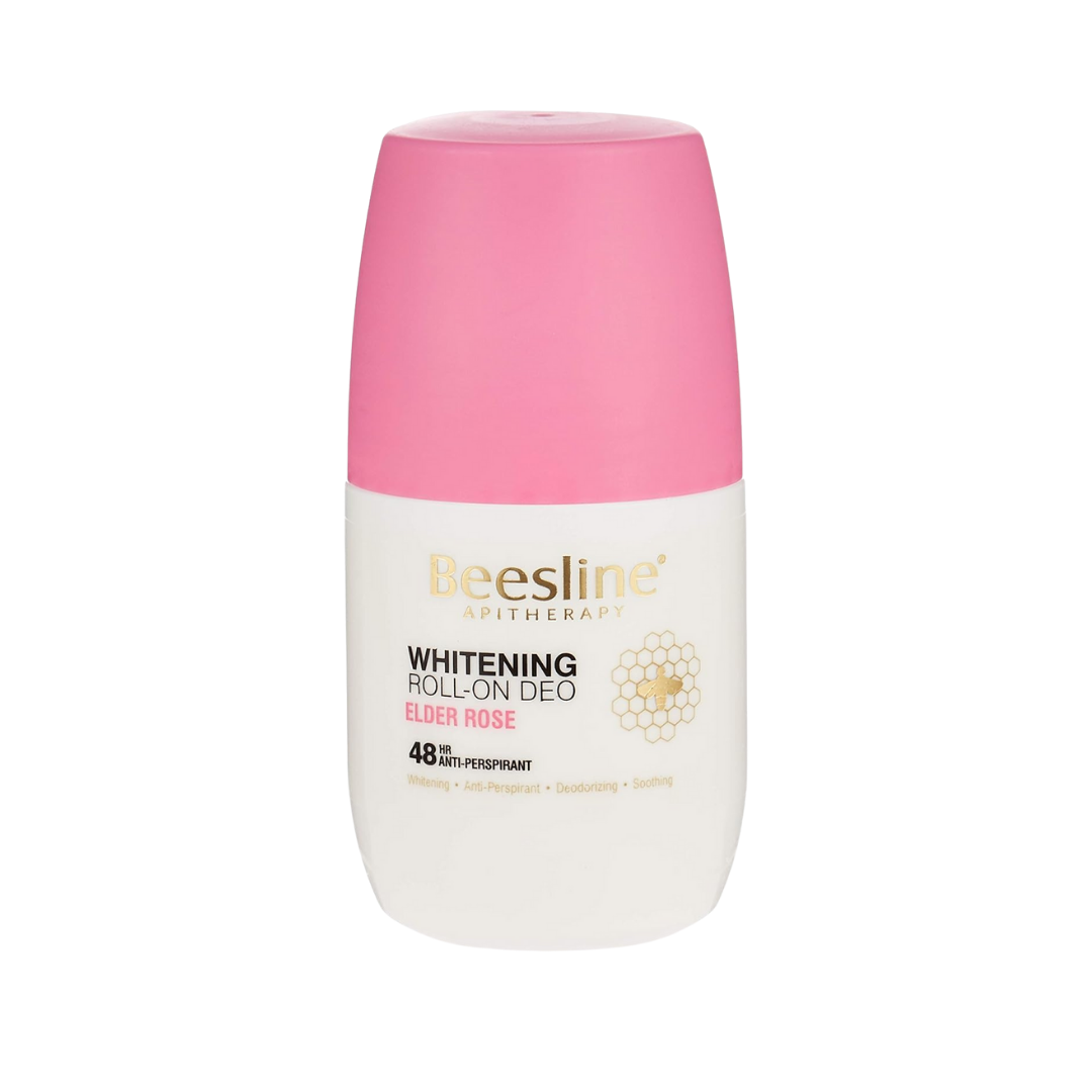 Beesline Whitening Roll-On Deodorant – Elder Rose - 50ml | بيزلين رول اون مزيل العرق المفتح للبشرة برائحة الورد - 50 مل