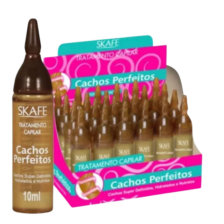 SKAFE Tratamento Capilar Cachos Perfeitos(24 x 10Ml) | سكاف أمبولات لعلاج الشعر التالف والمجعد - 24*10 مل