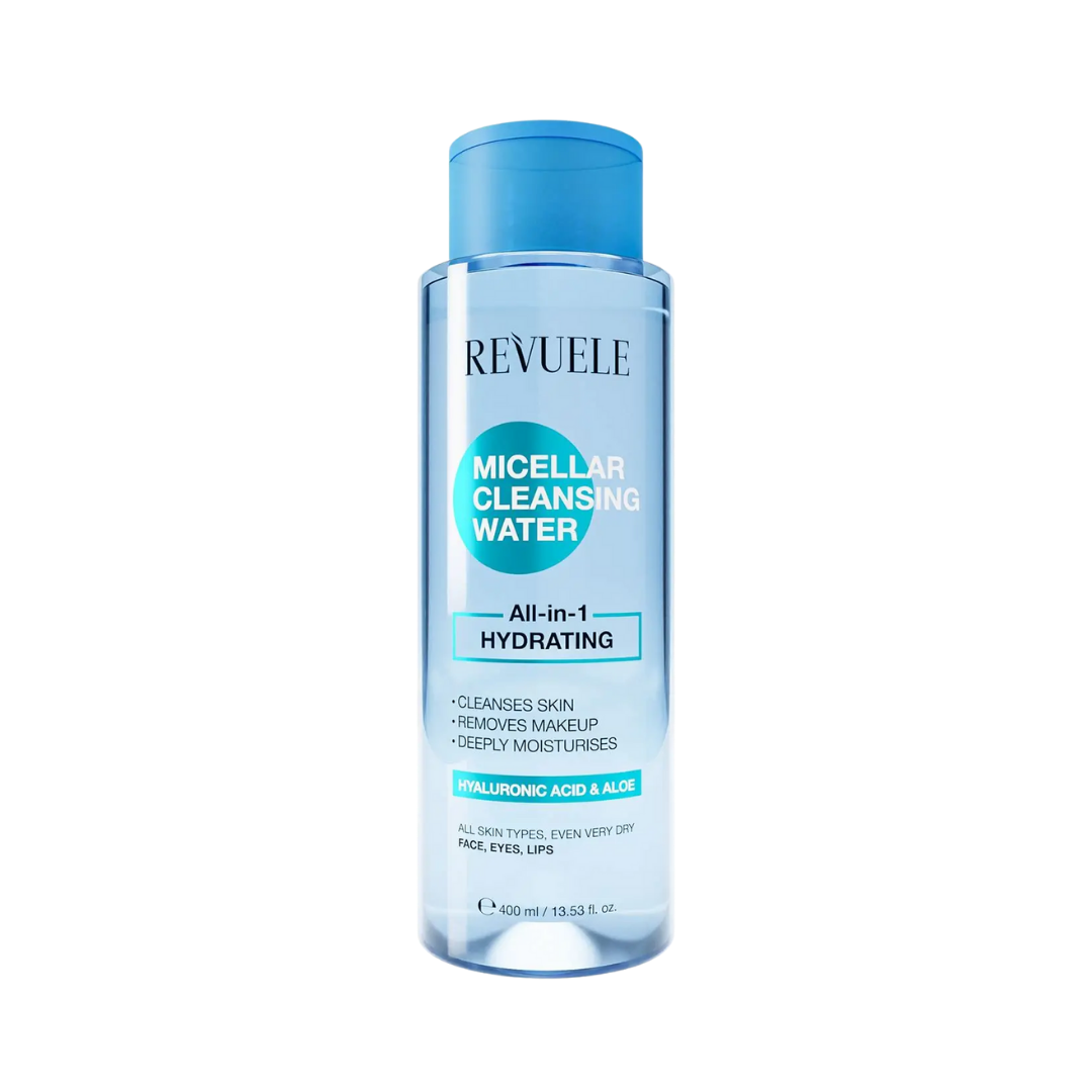 Revuele Micellar Cleansing Water All in 1 Moisturizing - 400ml | ريفويل مزيل مكياج ميسيلار مرطب - 400 مل
