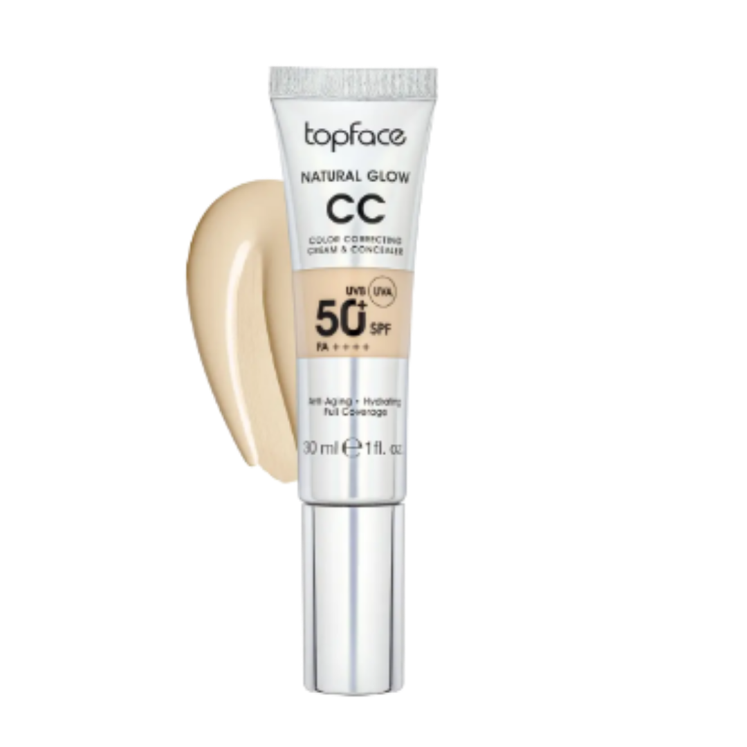 TOPFACE NATURAL GLOW CC CREAM & CONCEALER - 30ml | توب فيس كريم سي سي و كونسيلر - 30 مل