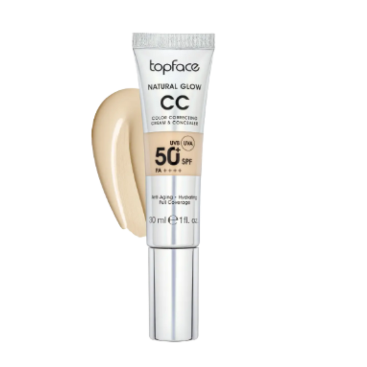 TOPFACE NATURAL GLOW CC CREAM & CONCEALER - 30ml | توب فيس كريم سي سي و كونسيلر - 30 مل
