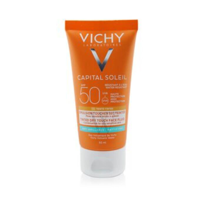 VICHY Capital Soleil Spf 50 Tinted Dry Touch - 50ml | فيشي كريم واقي شمسي مع لون للبشرة المختلطة والدهنية - 50 مل
