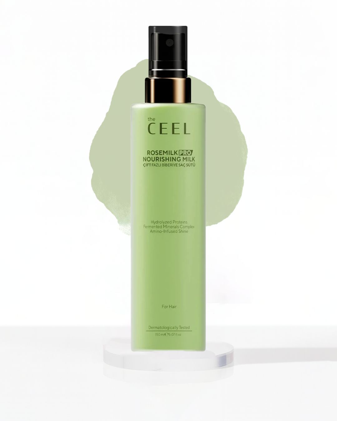 the CEEL Rosemilk Pro Nourishing Milk For Hair - 150ml | ذا سيل بخاخ اكليل الجبل الحليبي للشعر - 150 مل