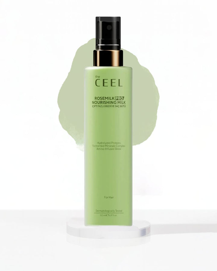 the CEEL Rosemilk Pro Nourishing Milk For Hair - 150ml | ذا سيل بخاخ اكليل الجبل الحليبي للشعر - 150 مل