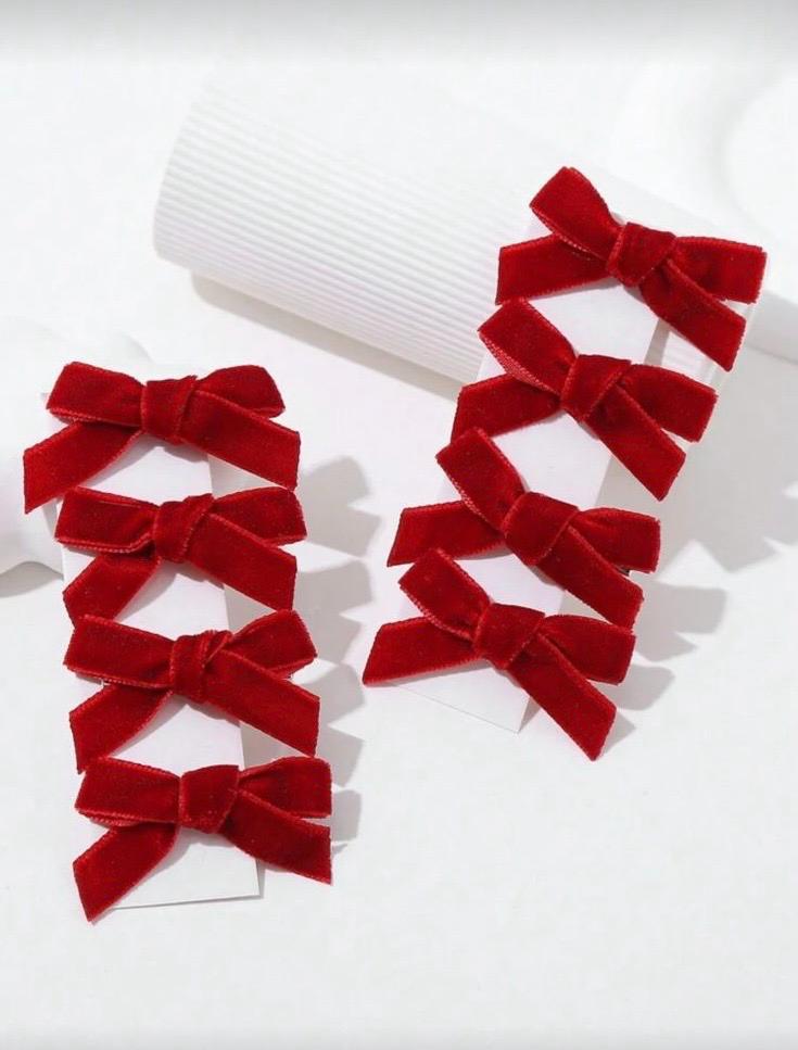 Tools & Cases 8 Red Shell Hair Clips | 8 مشابك شعر على شكل صدفة باللون الأحمر