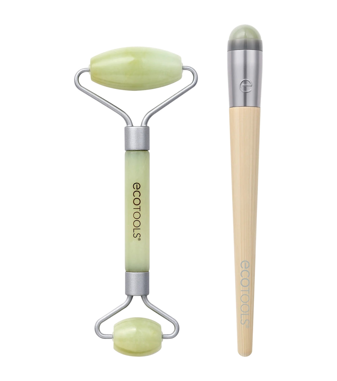 Jade Roller Dou Roller+Eye Contour Rouller 2pcs | مجموعة رولر اليشم المزدوج - 2 قطعة