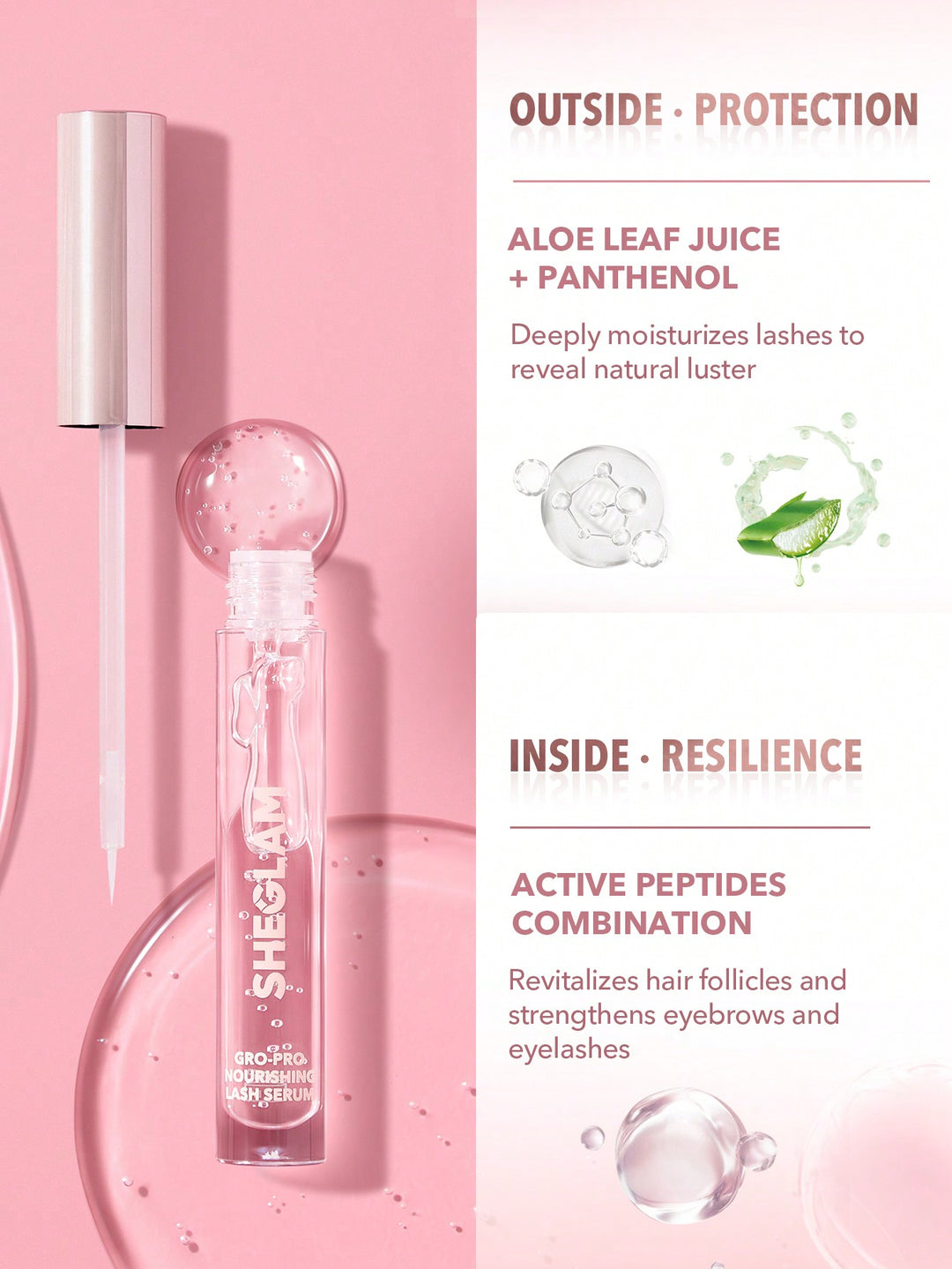 SHEGLAM Gro Pro Nourishing Lash Serum - 2.4ml | شيكلام سيروم للرموش و الحواجب- 2.4 مل