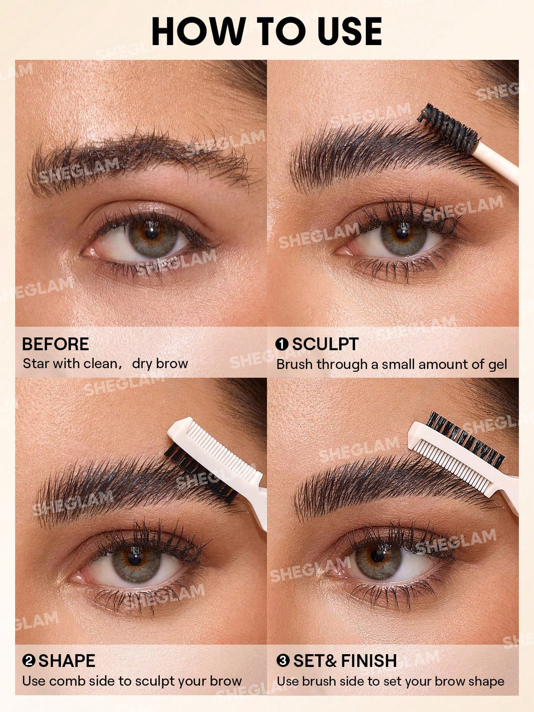 SHEGLAM Save It Brow Gel - 8g | شيكلام جل تثبيت الحواجب - 8 غرام