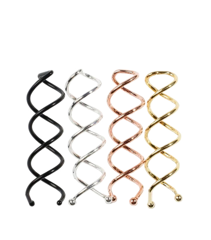 Hair clips in black brown gold and silver - 10 pieces in gold | مشابك شعراسود ،قهوه ،ذهب ،فضي - 10 قطع