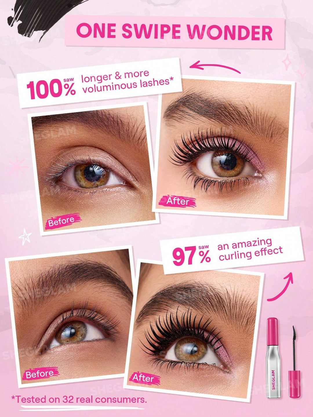SHEGLAM Ultra Lash Lift - 8ml | شيكلام مساكارا ألترا لاش ليفت - 8 مل