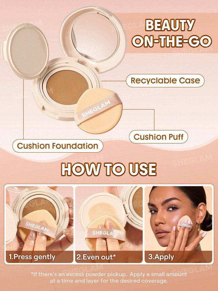SHEGLAM Lock & Go Long Lasting Cushion Foundation Linen - 12 g | شيغلام فاونديشن بودرة كوشن - 12 غرام