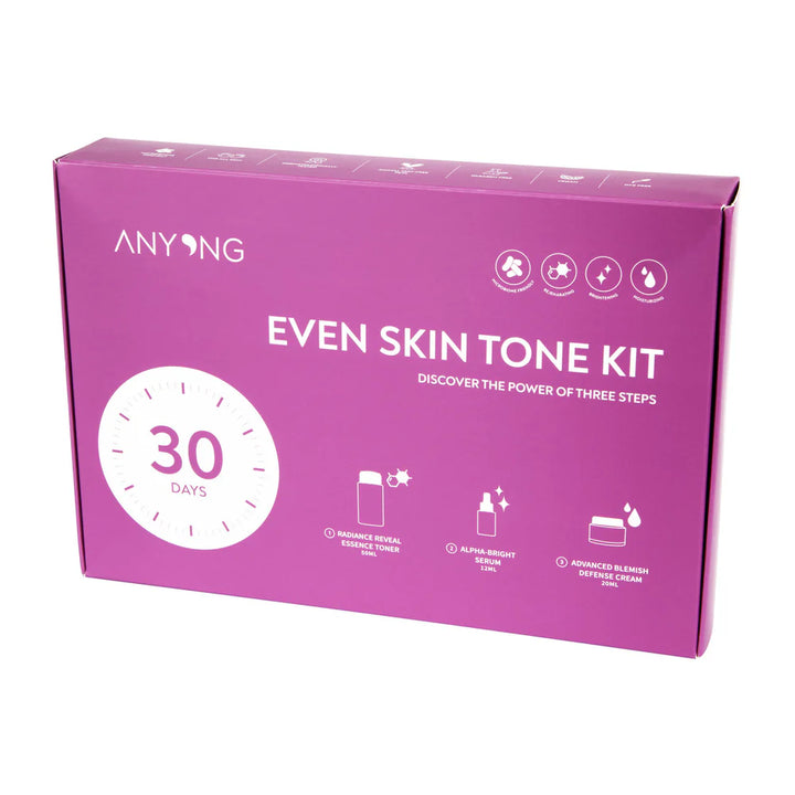 ANYONG Enen Skin Tone Kit 3 Steps To Fight Blemishes| أنيونغ مجموعة لتوحيد لون البشرة  3 خطوات للتخلص من البقع