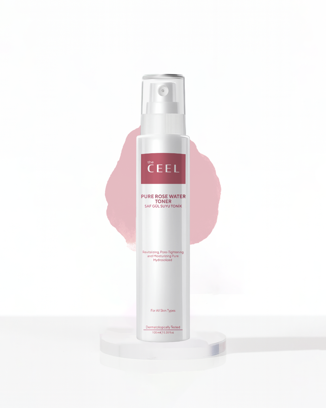 the CEEL Pure Rose Water Toner For All Skin Types - 100m | ذا سيل تونر بخاخ ماء الورد - 100 مل