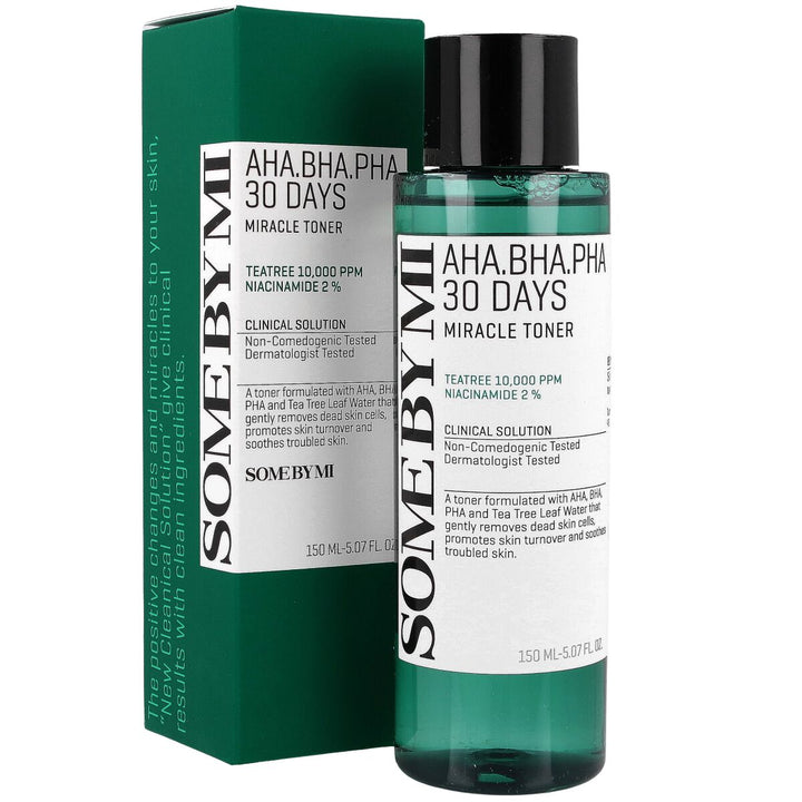 Some By Mi AHA. BHA. PHA 30Days Miracle Toner  - 150ml | سوم باي مي تونر مقشر بالاحماض للوجه - 150 مل