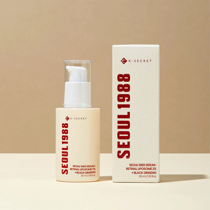 K - SECRET Seoul 1988 Serum: Retinal Liposome 2% + Black Ginseng - 30ml | ك سيكريت سيروم ريتينال وجينسينغ - 30 مل