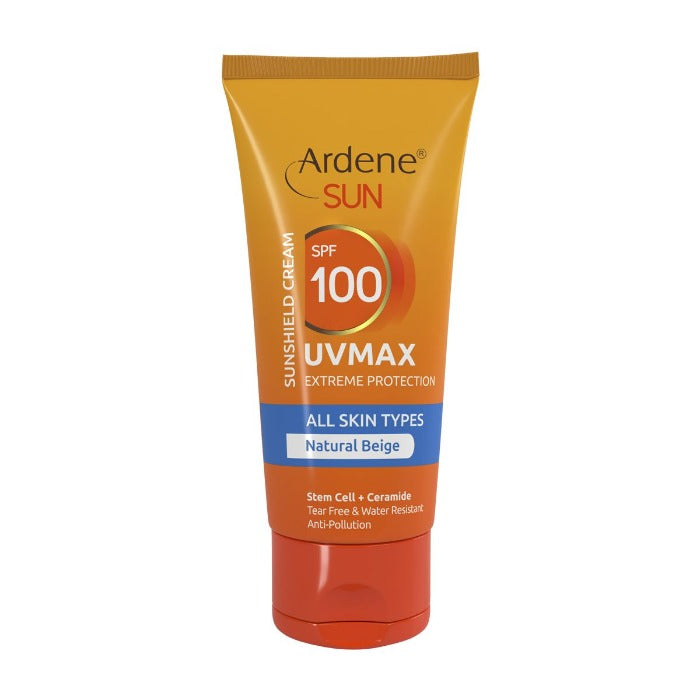 Ardene natural beige shell SPF100 sunscreen - 50ml | اردن كريم واقي شمسي مع لون بيج طبيعي spf100 - 50 مل