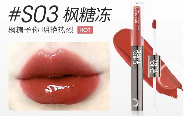 CHIO TURE Double End Lip Glaze - 2.2g| شيو تور ملمع شفاه مزدوج -2.2 غرام
