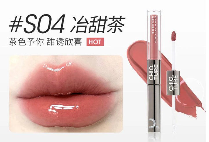CHIO TURE Double End Lip Glaze - 2.2g| شيو تور ملمع شفاه مزدوج -2.2 غرام