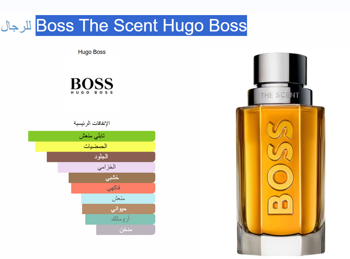Hugo Boss Men The Scent EDT 100 ml | عطر هيوغو بوس ذا سينت  او  دي تواليت للرجال 100 مل