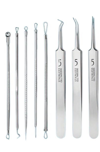 5-piece acne tool set | مجموعة أدوات إزالة الرؤوس السوداء و حب الشباب - 8 قطع