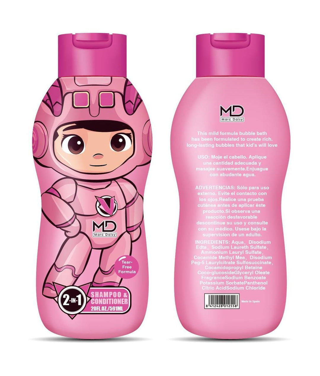 MD 2 in 1 Shampoo & Conditioner - 590ml | مارك ديزي 2 في 1 شامبو + بلسم - 590 مل