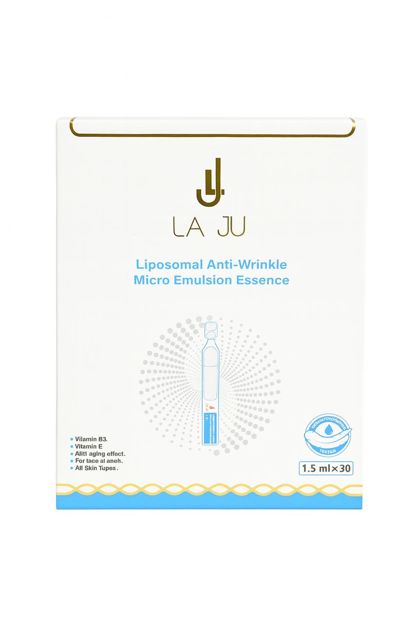 LA JU Liposomal Anti_ Wrinkle Micro Emulsion Essence - 1.5 ml*30 | لا جو مجموعة سيروم للوجه مضاد للتجاعيد اسنس الليبوزومال - 30*15 مل