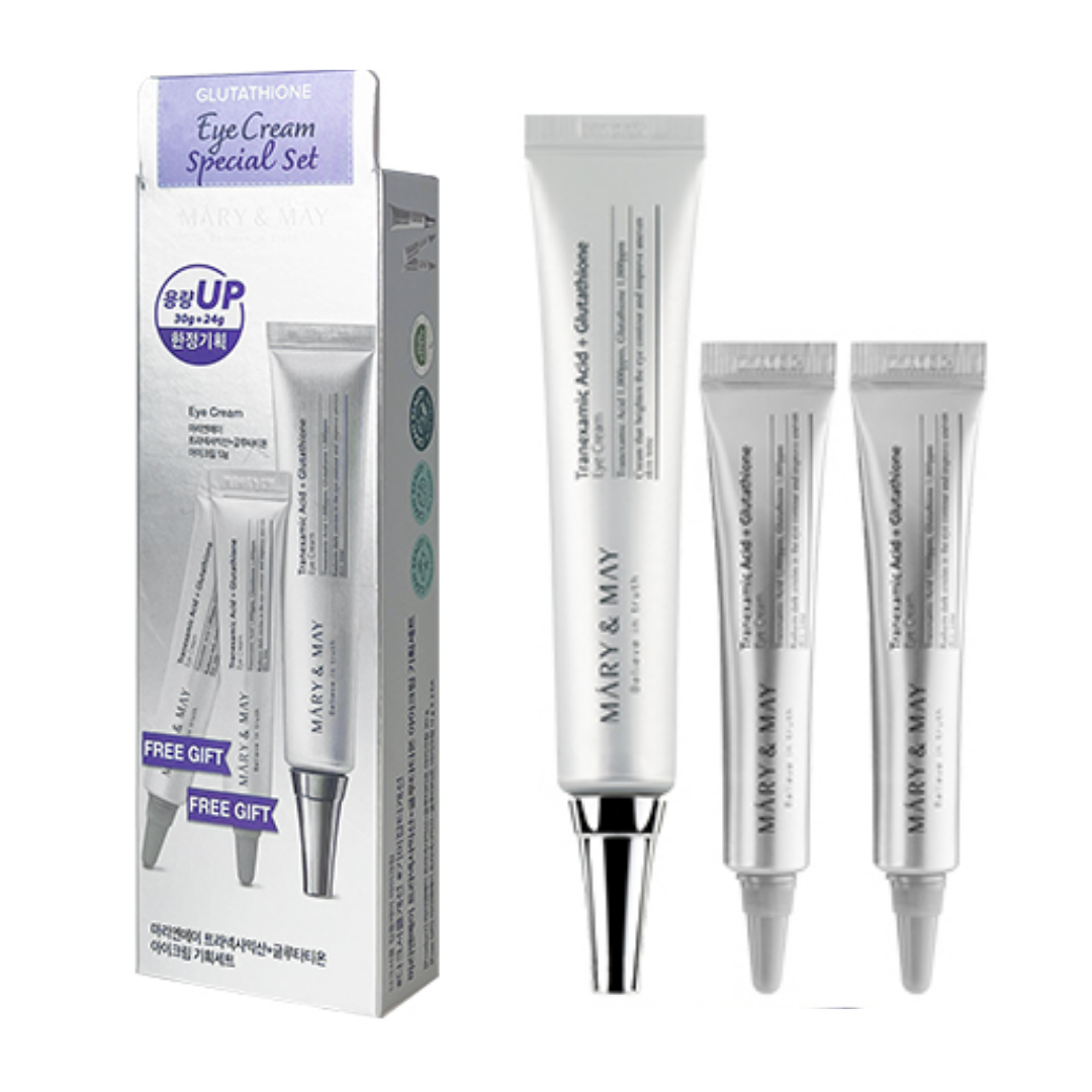 MARY&MAY Glutathione Eye Cream Special Set  - 3g+24g| ماري & ماي كريم العيون -3غرام+24غرام
