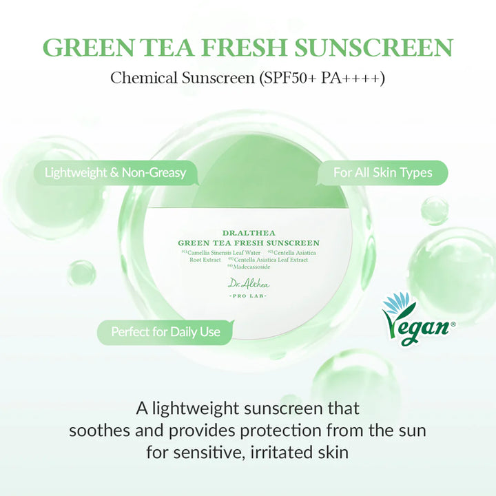 Dr.Althea Green Tea Fresh Sunscreen - 45ml| دكتور الثيا واقي الشمس بالشاي الأخضر المنعش -45 مل