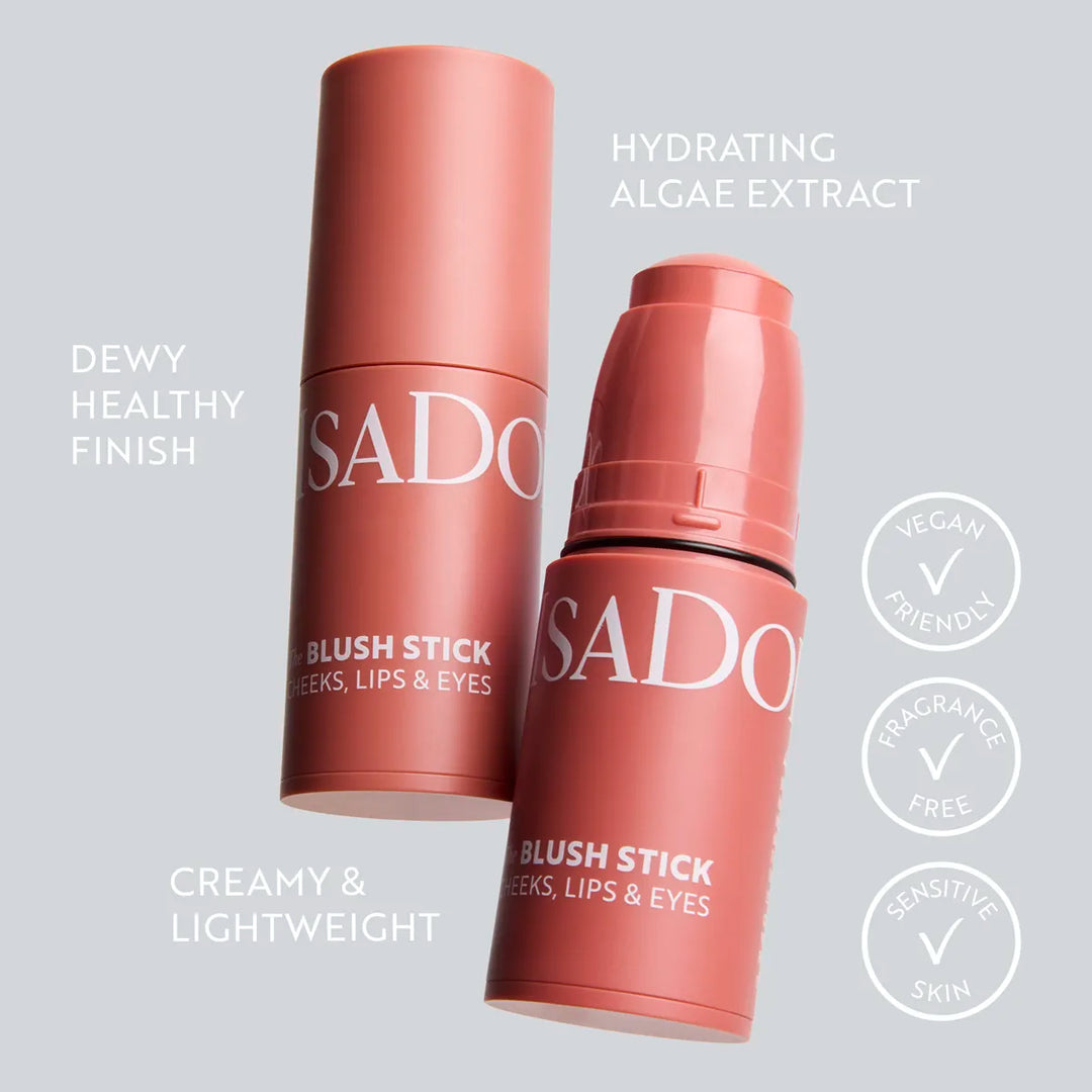 Isadora The Blush Stick Cheeks Lips & Eyes - 5.5g | إيزادورا ذا بلاش ستيك للخدود والشفاه والعيون - 5.5 جم