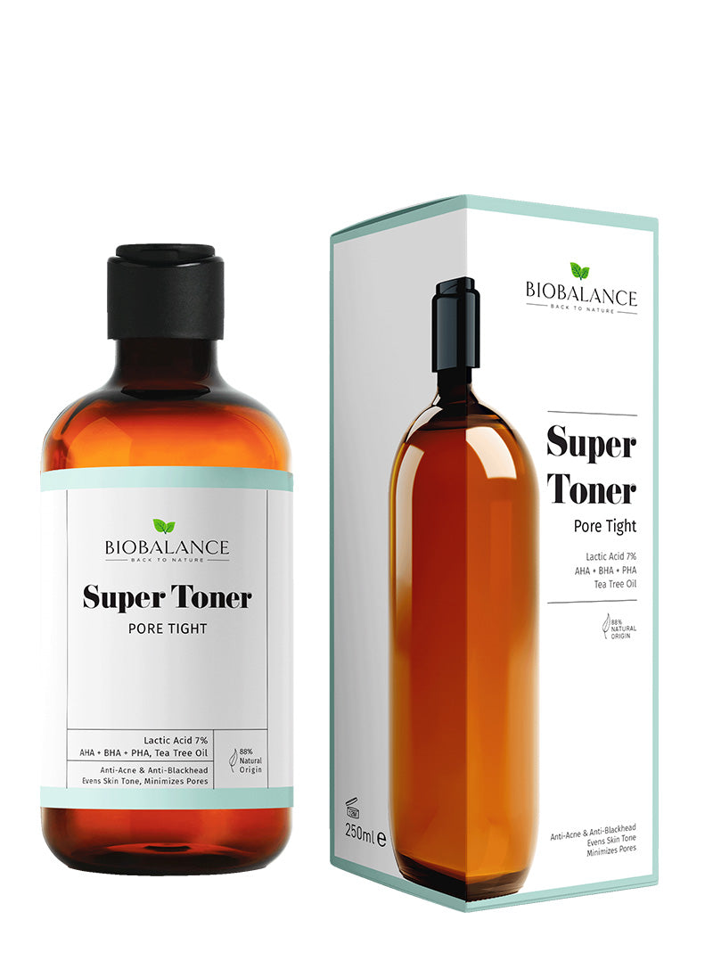 Bio Balance Super Toner Pore Tight  Anti-Acne and Uniform for Minimizing Pores Mixed-Oily Skin - 250 ml |  بايو بالانس تونر مضاد لحب الشباب و توحيد لون البشرة - 250 مل