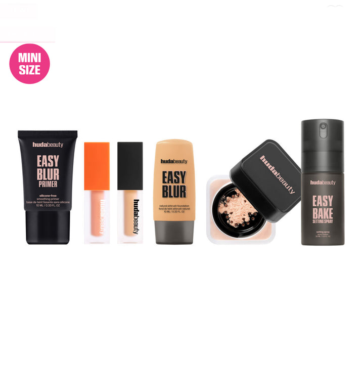 Huda Beauty Mini Perfect Blurred Complexion Kit - 6pcs | هدى بيوتي مجموعة مكياج الوجه الكامل حجم صغير - 6 قطع
