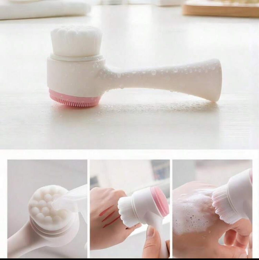 Hand Used Face Cleaning Brush Pink | فرشاة تنظيف الوجه اليدوية