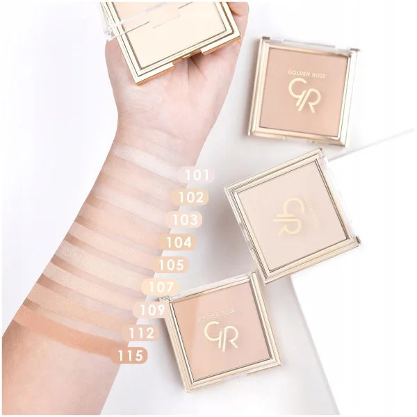 GOLDEN ROSE Mattifying Mineral Face Powder - 12.5g | كولدن روز بودرة مضغوطة بتأثير مطفي - 12.5 غرام
