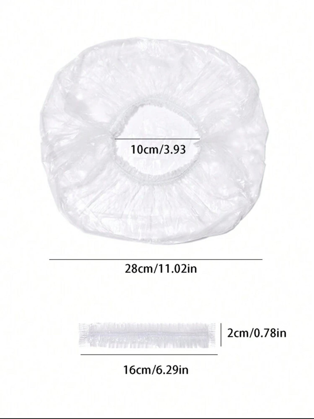 Plastic Hair Cap - 100Pcs | قبعة شعر بلاسيتيكية - 100 قطعة