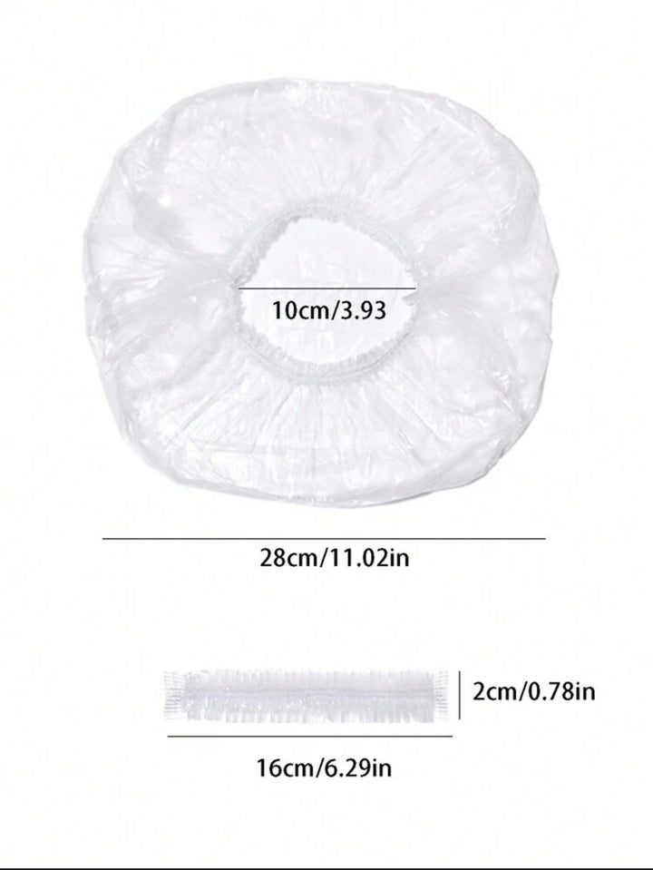 Plastic Hair Cap - 100Pcs | قبعة شعر بلاسيتيكية - 100 قطعة