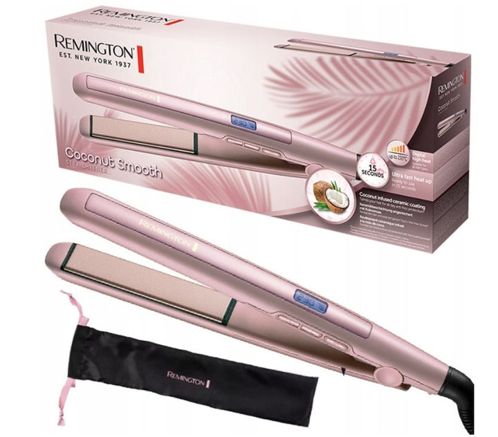 Remington S5901 Coconut Smooth Coconut Oil Straightener - pink