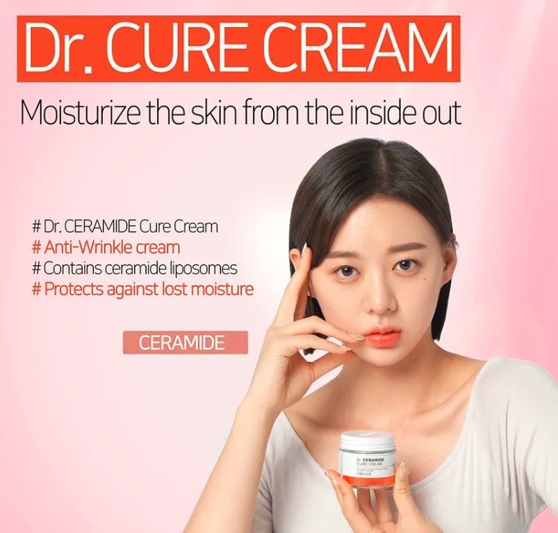 Lebelage Anti- Wrinkle & Skin Relef Skin Curing Ceramide Liposome - 70ml | ليبلاج كريم مرطب ومضاد للتجاعيد سيراميد ليبوزوم - 70 مل