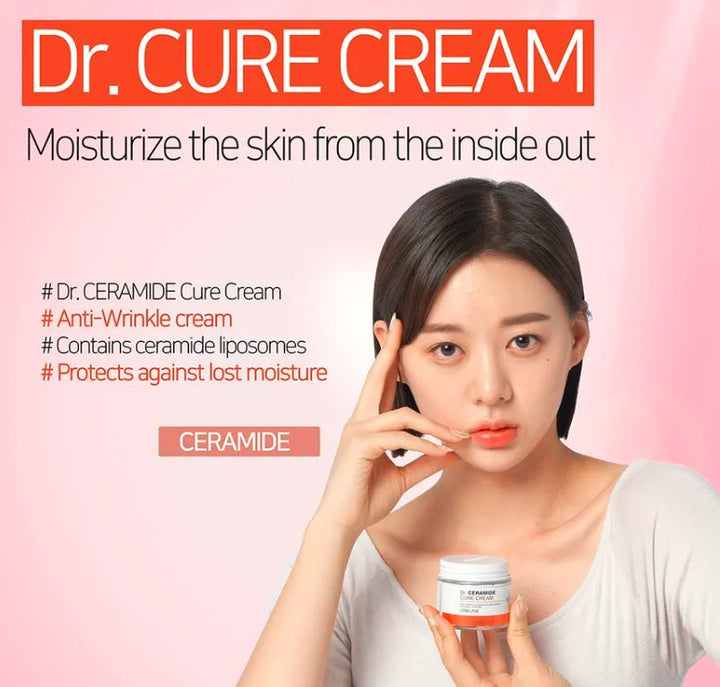 Lebelage Anti- Wrinkle & Skin Relef Skin Curing Ceramide Liposome - 70ml | ليبلاج كريم مرطب ومضاد للتجاعيد سيراميد ليبوزوم - 70 مل