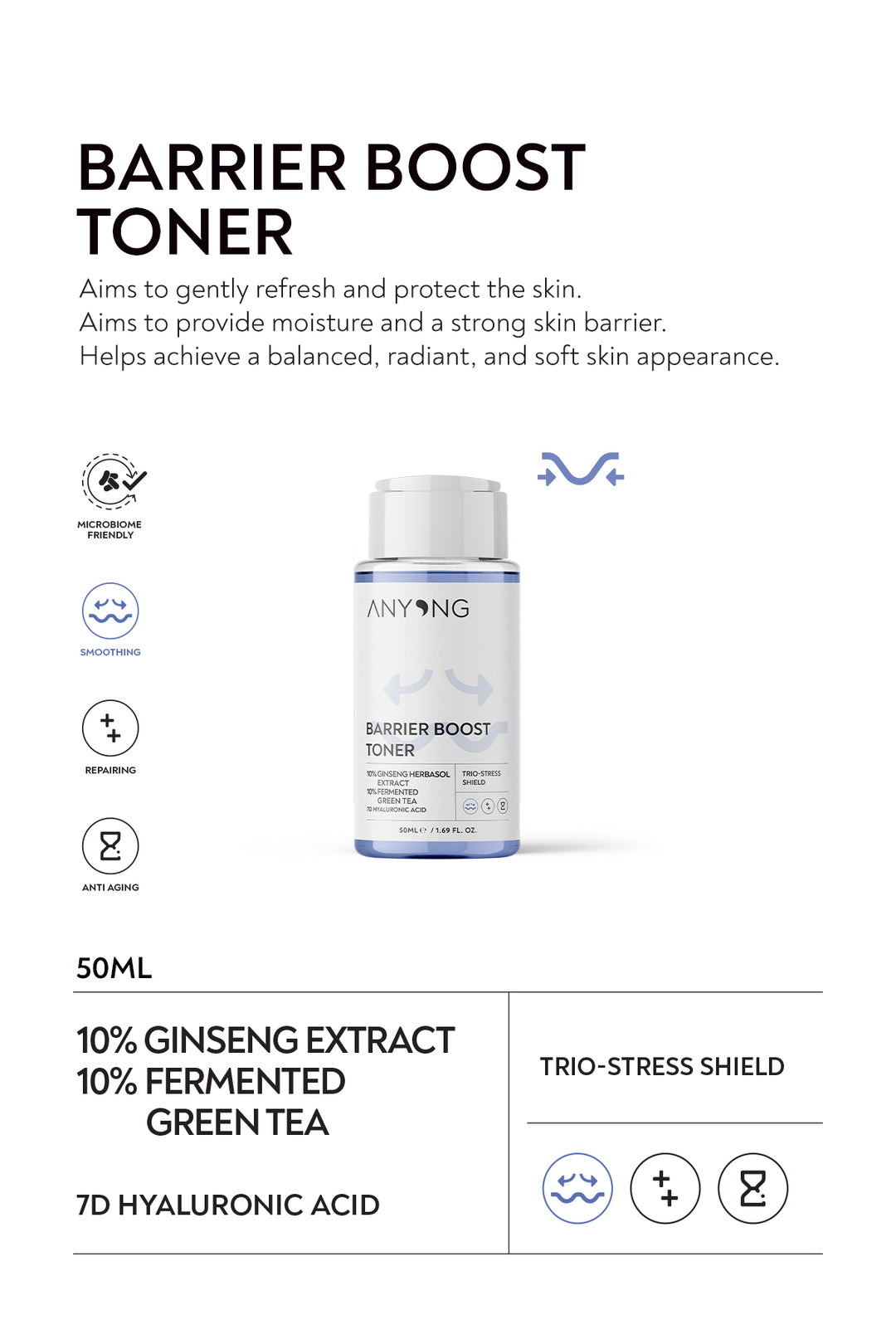 ANYONG Barrier Pepair Kit 3 Steps To Perfect Skin Care | أنيونغ مجموعة ترميم البشرة - 3 قطع