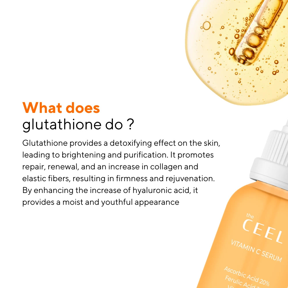 the CEEL Vitamin C Serum Brightens Evens Skin Tone - 30ml | ذا سيل سيروم فيتامين سي - 30 مل