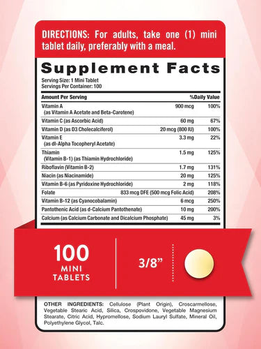Natures Truth One Daily Multivitamin - 100mini Tablets