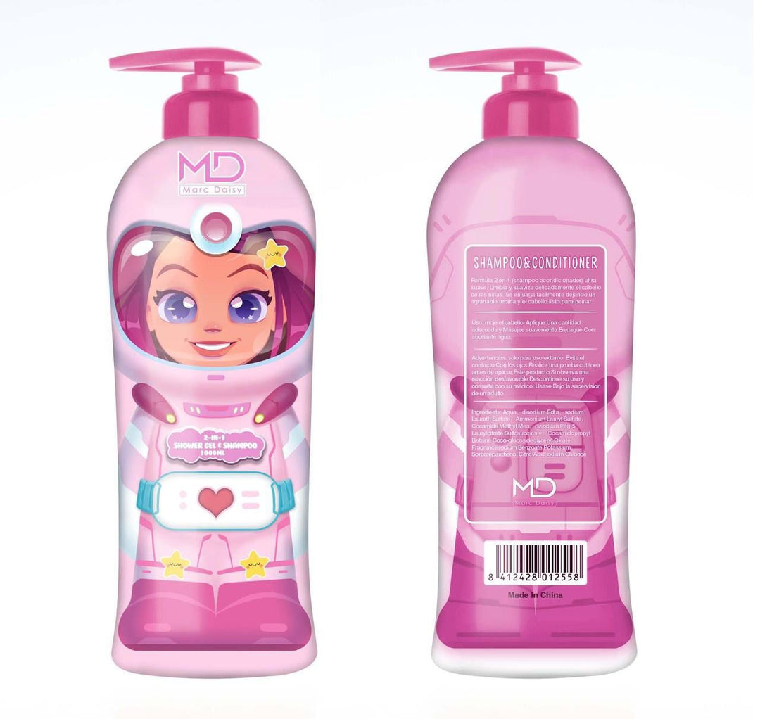MD 2 in 1 Shower Gel & Shampoo - 1000ml | مارك ديزي شامبو + جل استحمام 2 في 1 - 1000 مل