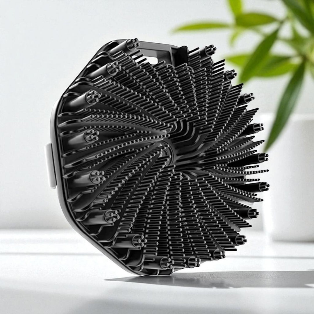 Lonex Black Silicone body scrubber |  لونيكس السيليكون الأسود المقشّر للجسم