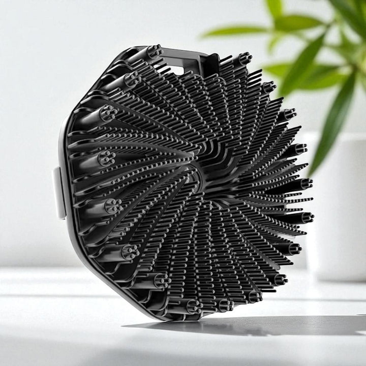 Lonex Black Silicone body scrubber |  لونيكس السيليكون الأسود المقشّر للجسم