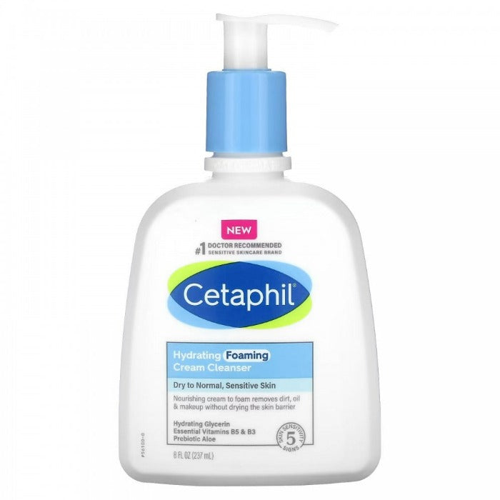 Cetaphil Hydrating Foaming Cream Cleanser - 237ml | سيتافيل غسول رغوي مرطب للبشرة 237 مل