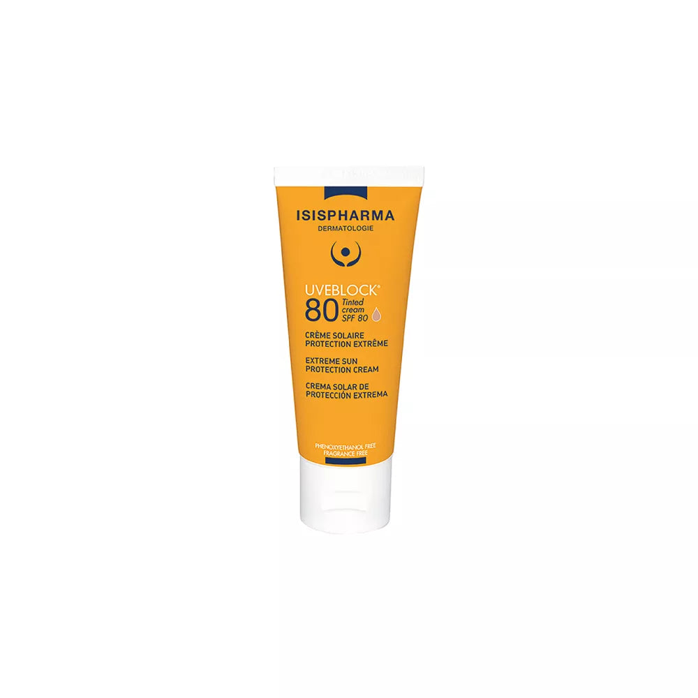 ISIS PHARMA UVBLOCK SPF80 TINT CREAM - 40 ML | ايزيس فارما كريم واقي شمسي spf80 مع لون - 40 مل