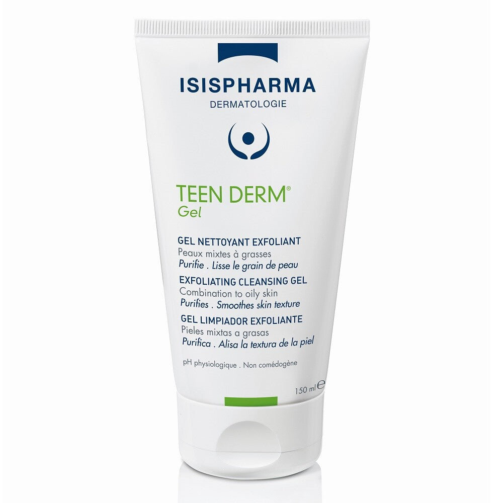 ISIS PHARMA Teen Derm Exfoliating Gel - 150ml | ايزيس فارما جل مقشر للبشرة المعرضة لحب الشباب - 15 مل