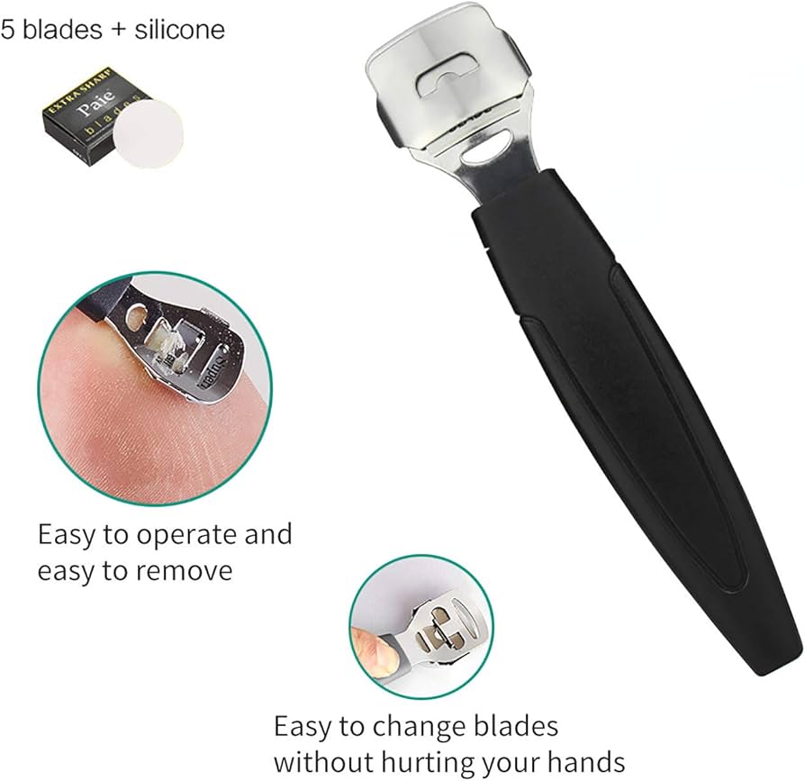 BaByliss Callus remover - Body care | بيبي ليس مكشطة مسامير القدم مع 5 شفرات وقاعدة سيليكون