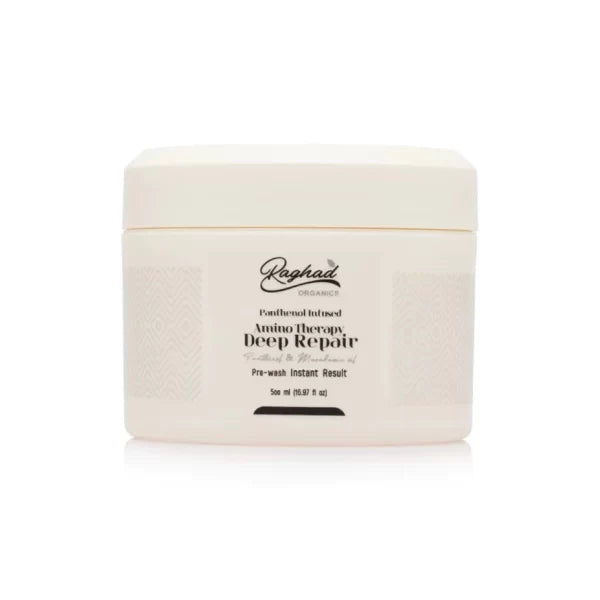 Raghad ORGANICS Amino therapy Deep Repair Mask - 500ml | رغد اورغانيكس ماسك لإصلاح الشعر بالاحماض الامينية - 500 مل