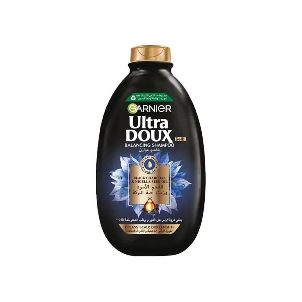 Garnier Ultra Doux Charcoal Shampoo - 400ml | غارنييه شامبو بالفحم الأسود للشعر الباهت - 400 مل